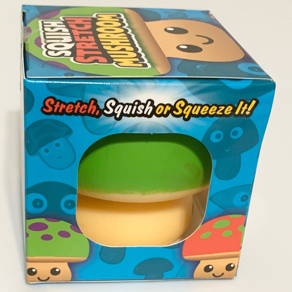 Squish Stretch Mushroom NEW Squishy Sensory Toy GREEN - Picture 2 of 5